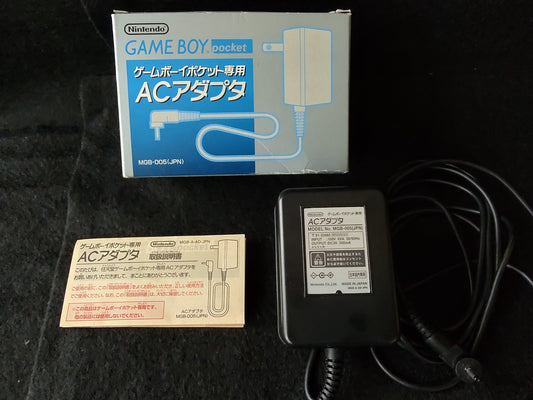 Nintendo official Gameboy Pocket AC Adapter MGB-005 w/Manual, Box set-f0602-