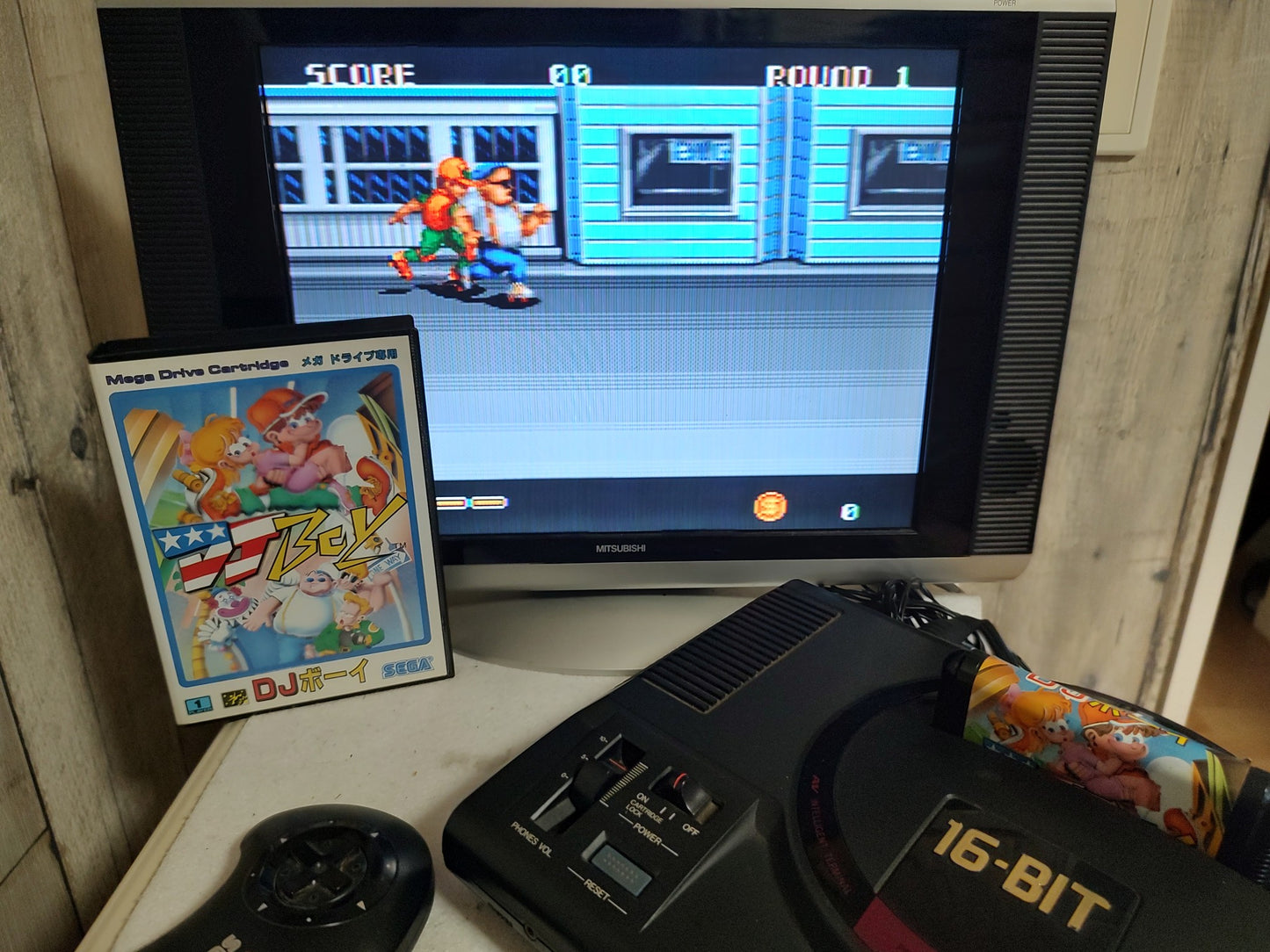 DJ Boy/ DJ Kids SEGA MEGA DRIVE Genesis W/Manual, Box, working-f0616-