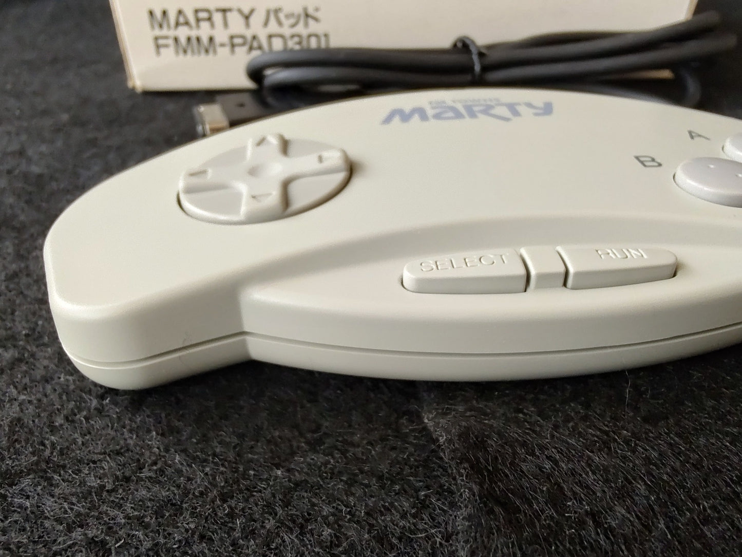 FUJITSU FM Towns /MARTY Original controller pad FMT-PD301 w/Box, Working-f0709-
