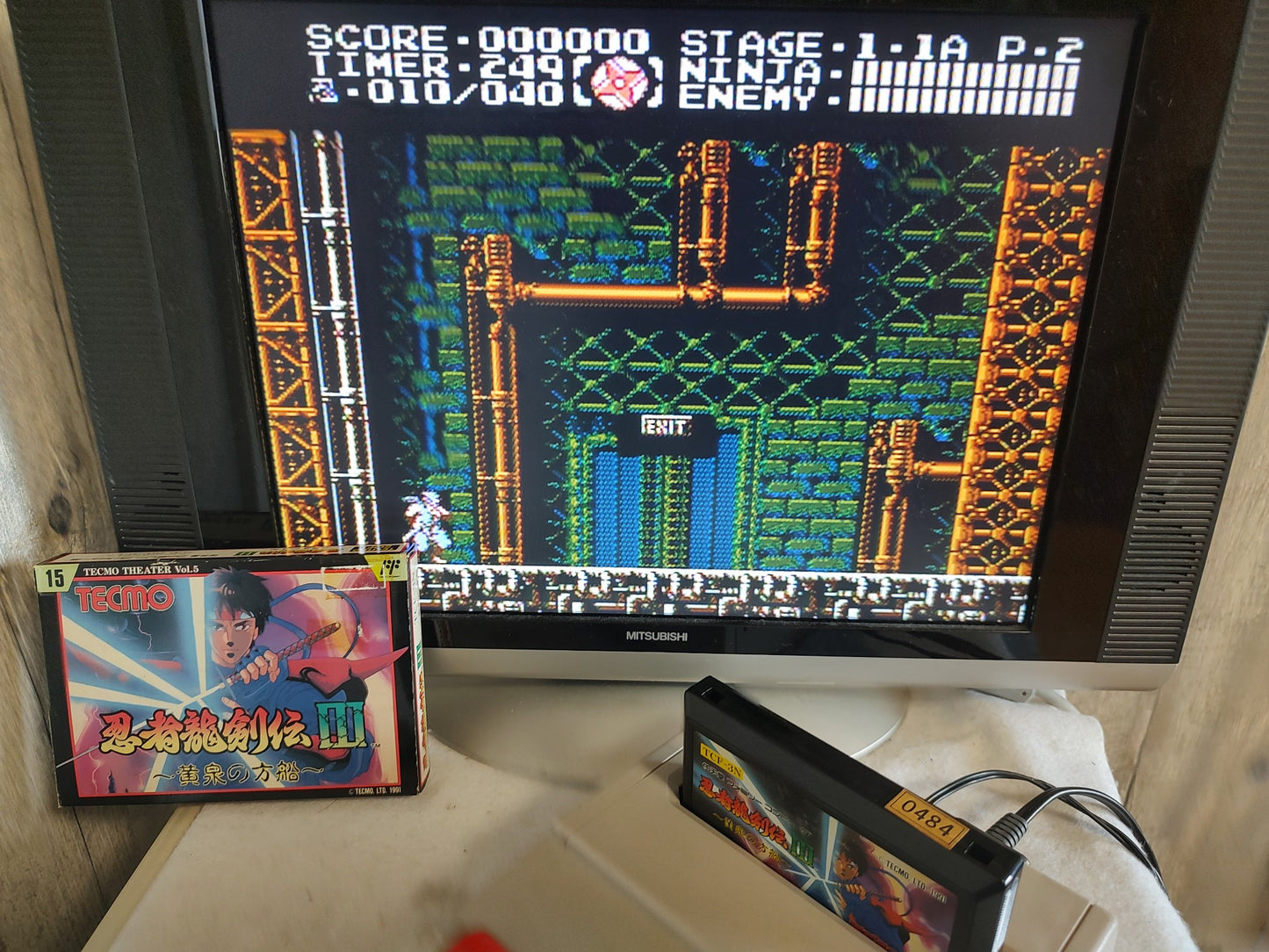 Ninja Ryukenden 3 Ninja Gaiden Famicom FC Cartridge,w/Manual,Box, Working-f0717-