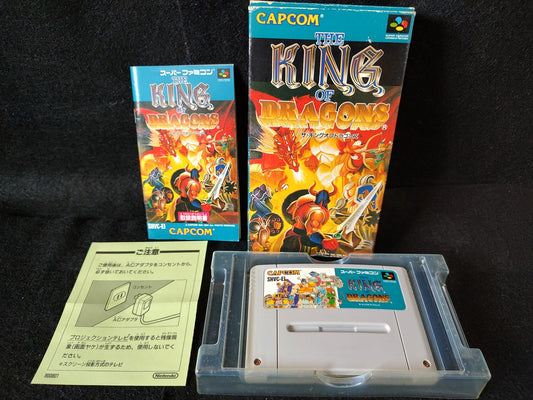 King of Dragons Super Famicom Game SFC Cartridge w/,Manual, Box,Working-f0725-