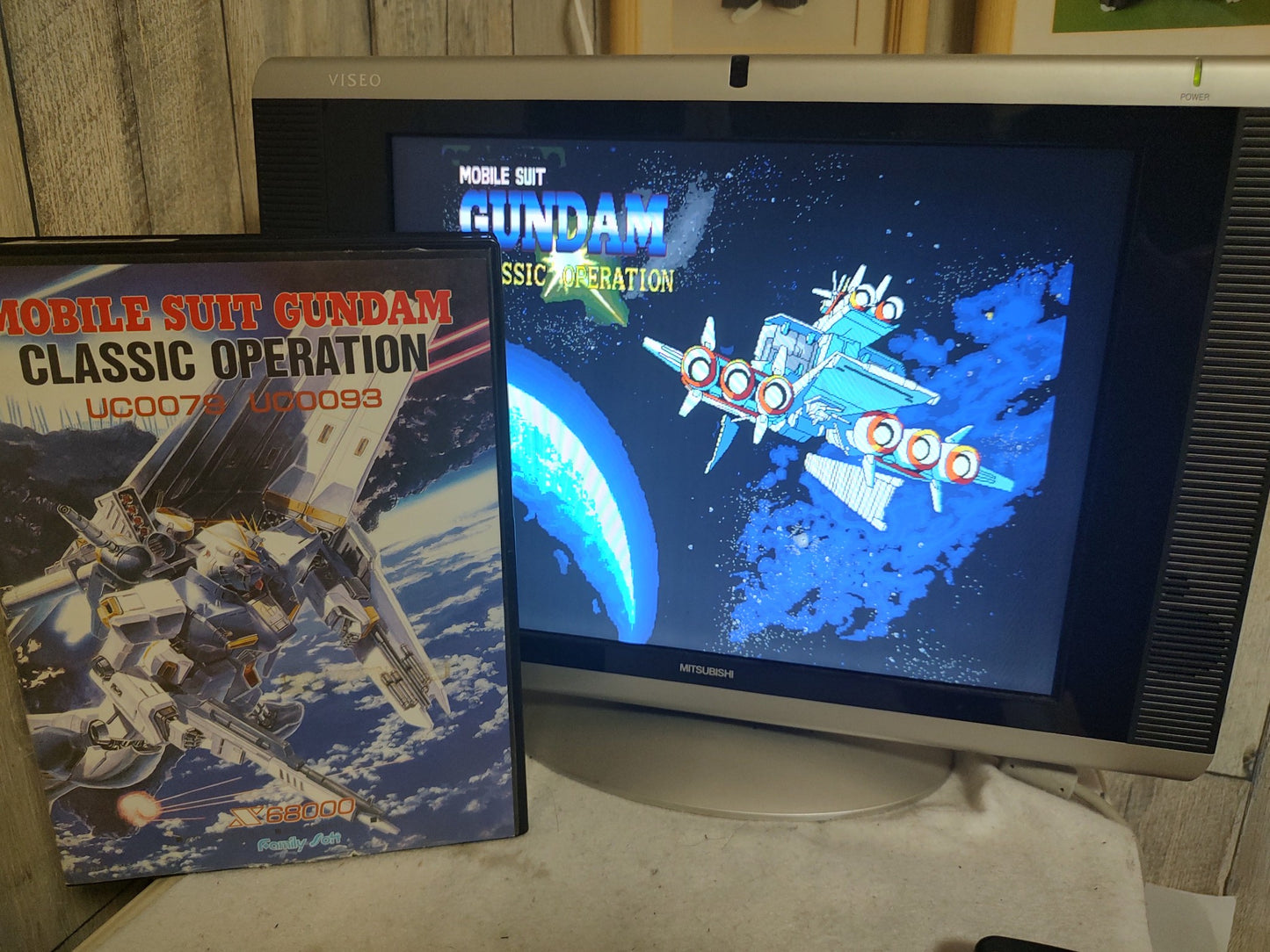 MOBILE SUIT GUNDAM CLASSIC OPERATION UC0079/93 SHARP X68000 Game, Working-f0805-