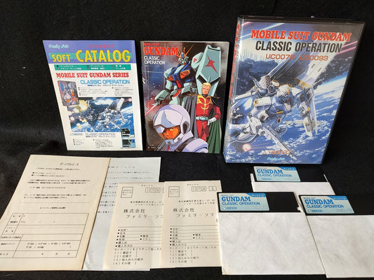 MOBILE SUIT GUNDAM CLASSIC OPERATION UC0079/93 SHARP X68000 Game, Working-f0805-