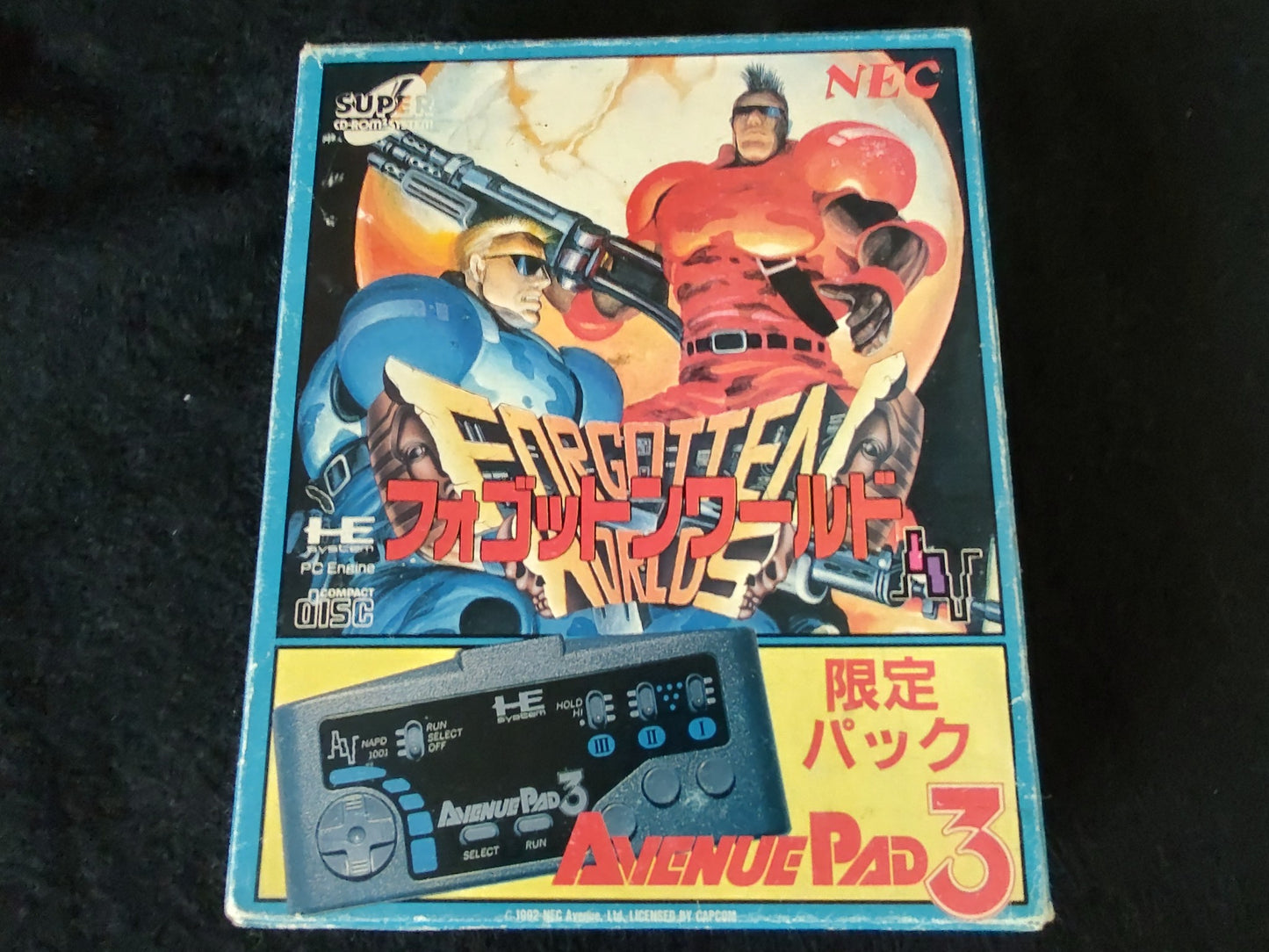 Forgotten World Avenue pad 3 Limited edition PC Engine CD-ROM2, Working-f0809-