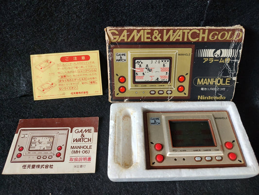 Vintage Nintendo Game & Watch Manhole (utility hole) console, Working-f0810-