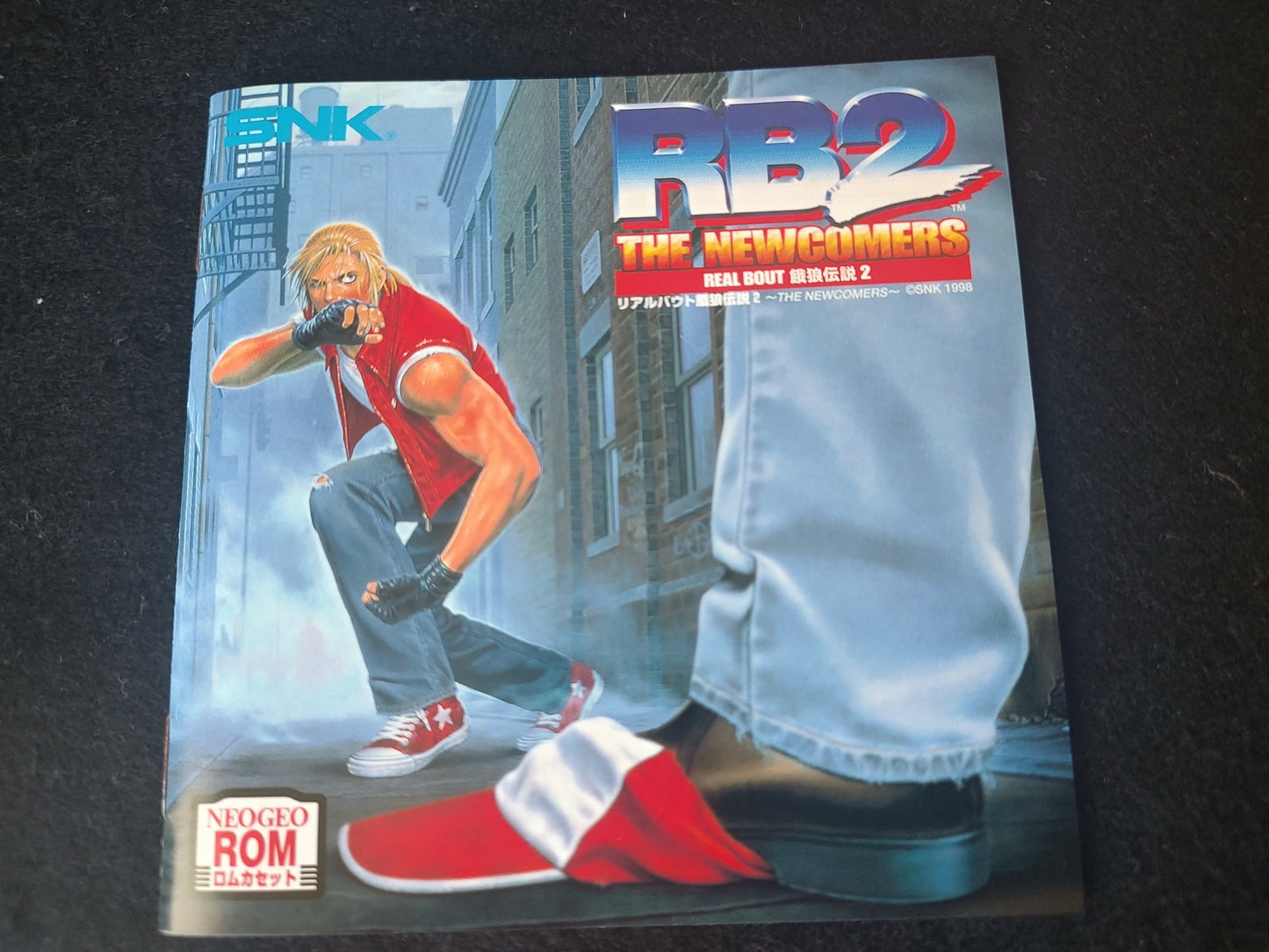 Real Bout Fatal Fury 2 RB2 The Newcommers SNK NEO GEO AES w/manual, box-f0821-
