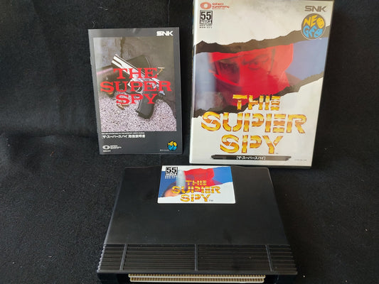 THE SUPER SPY SNK NEO GEO AES Cartridge, Manual Boxed set tested-f0821