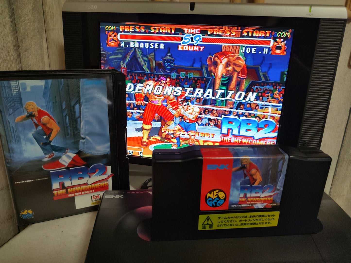 Real Bout Fatal Fury 2 RB2 The Newcommers SNK NEO GEO AES w/manual, box-f0821-