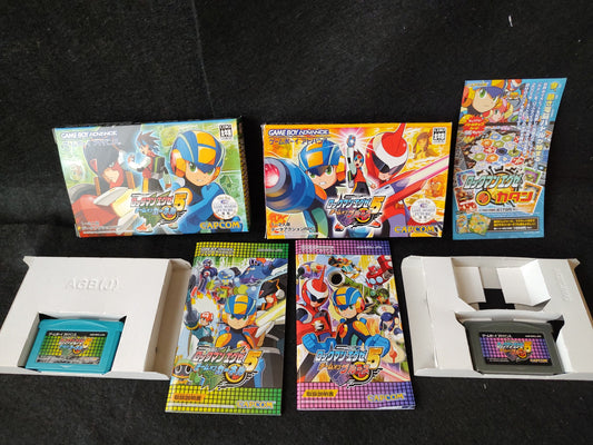 ROCKMAN EXE 5 Team of Blues & Carnel set Gameboy Advance GBA Game-f0906-5