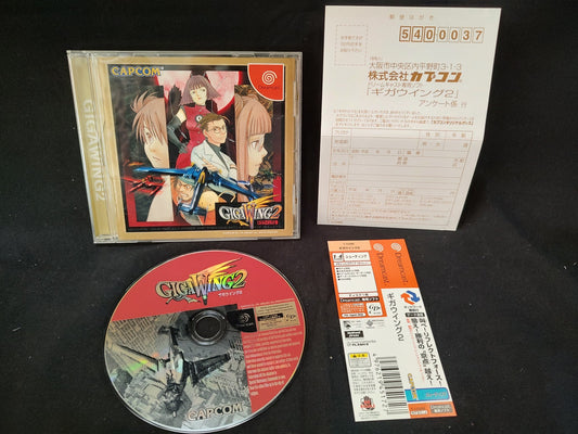 GIGA WING 2 SEGA DreamCast /Game disk, w/Spine card, Manual, Case set-f1020-