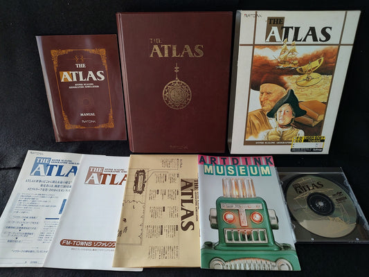 THE ATLAS ARTDINK FM TOWNS Marty Game w/Manual, Box set, Working-f1022-