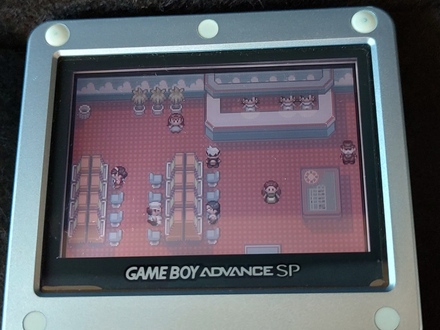 Nintendo GAMEBOY ADVANCE SP Pearl Blue Console, w/Manual, Charger,game set-f1030 - Hakushin Retro Game shop