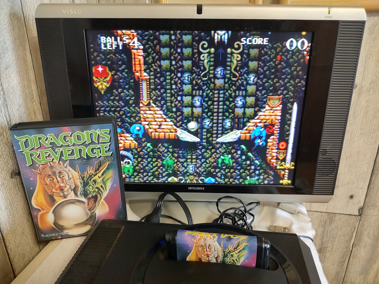 DRAGON'S REVENGE SEGA MEGA DRIVE game Genesis Cartridge Boxed, Working-f1111-