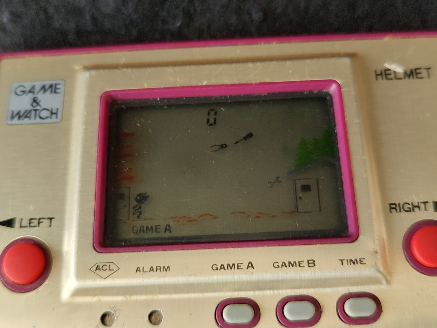 Vintage Nintendo Game & Watch Helmet LSI Screen,Manual,Boxed set/tested-f1118-