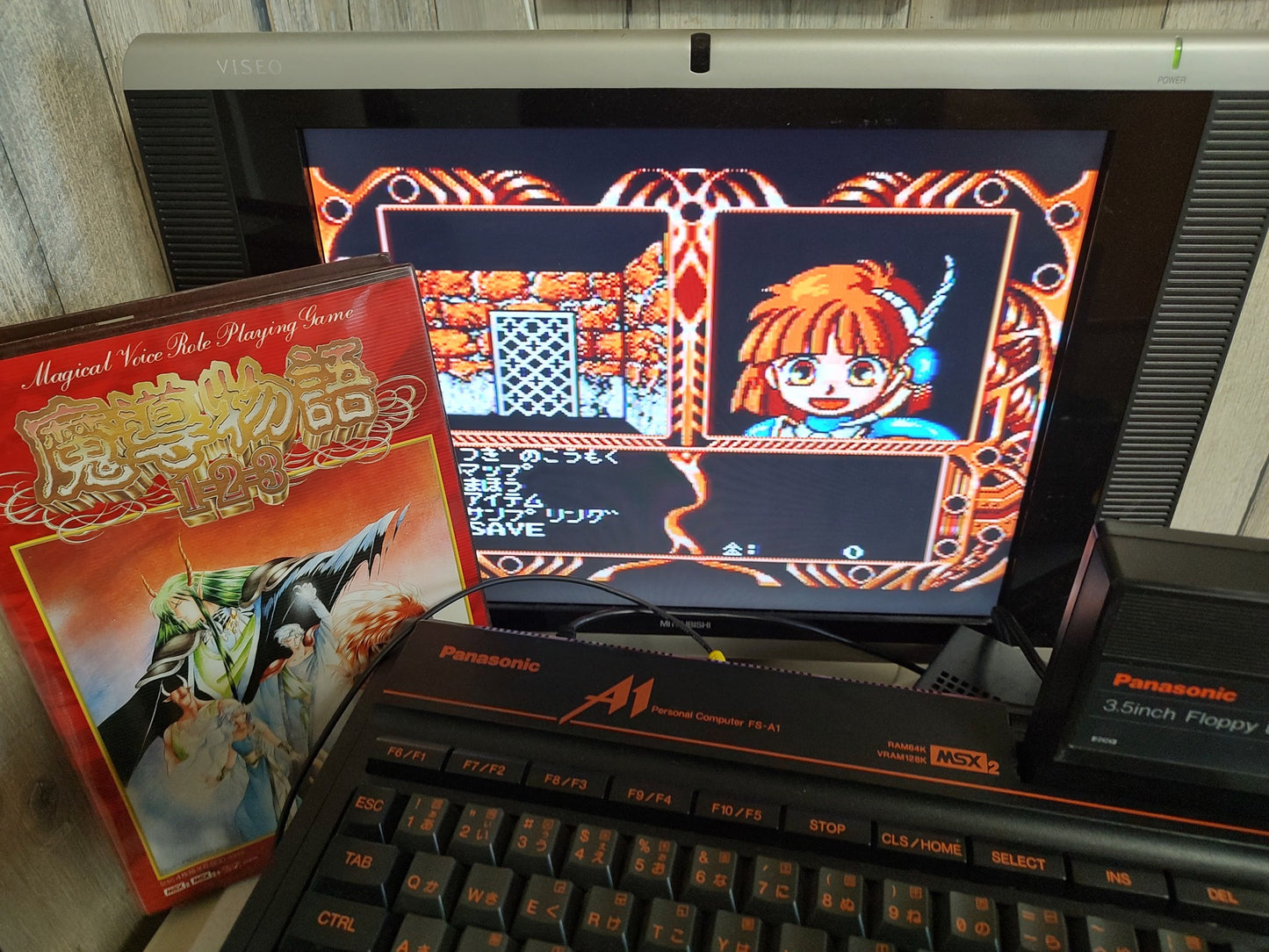 Mado Monogatari 1,2,3 PUYOPUYI RPG Game Disk, w/manual, cards, Box set-f1117-