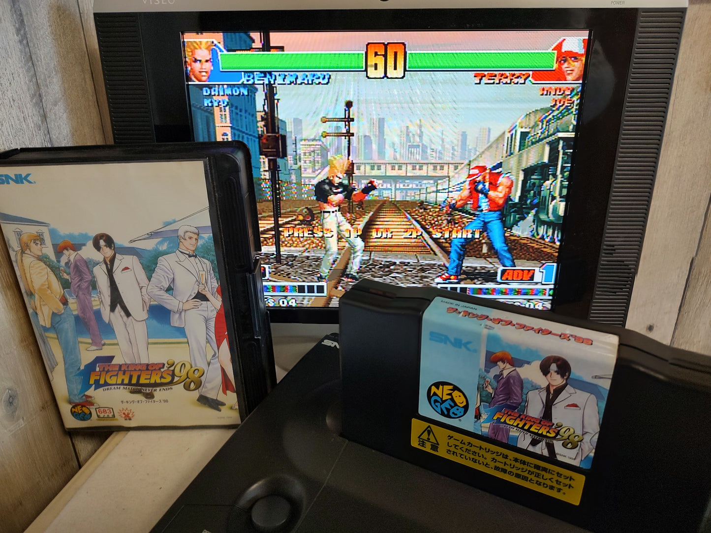 The King of Fighters 98 KOF98 SNK NEO GEO AES Cartridge, Manual Boxed set-f1128-