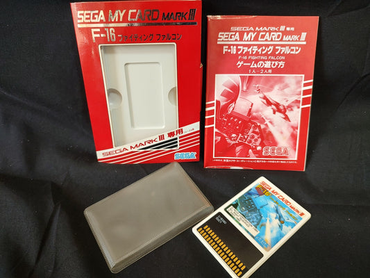F-16 FIGHTING FALCON My card SEGA Master system /Mark3 w/Manual, Box-f1226-