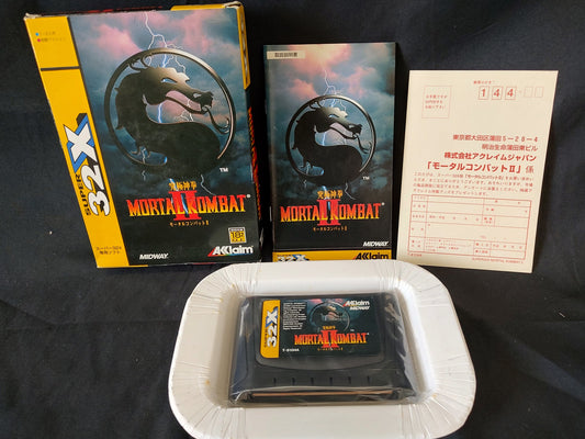 MORTAL KOMBAT 2 Japan SEGA MEGA DRIVE (GENESIS) SUPER 32X set, Working-g0115-