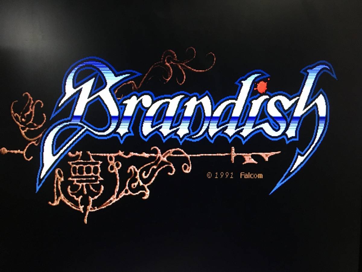 PC-9801 PC98 Brandish Game Floppy disks, w/Manual, Box set,Partly tested-f0626-