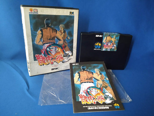 RYUKO NO KEN 2 ART OF FIGHTING 2 SNK NEO GEO AES w/Manual, Box, Working-f0507-