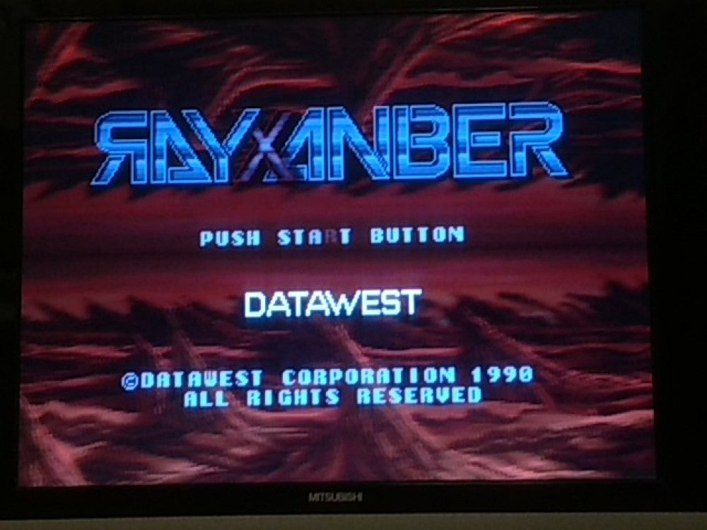 RAYXANBER Fujitsu FM TOWNS Shoot 'em up Game Disk,Manual,Boxed set tested-c0929-