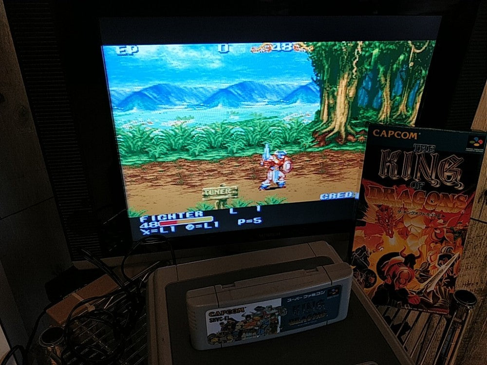 King of Dragons Super Famicom Game SFC Cartridge w/,Manual, Box,Working-f0725-