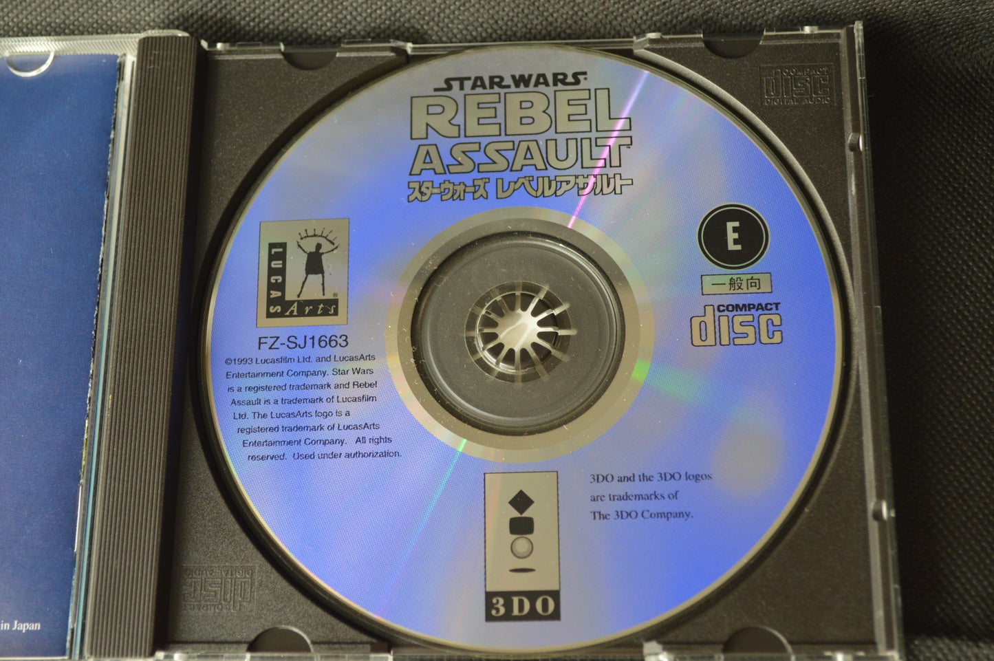 STAR WARS REBEL ASSAULT Panasonic 3DO Real Game Disk, Manual, Box set-f1114-