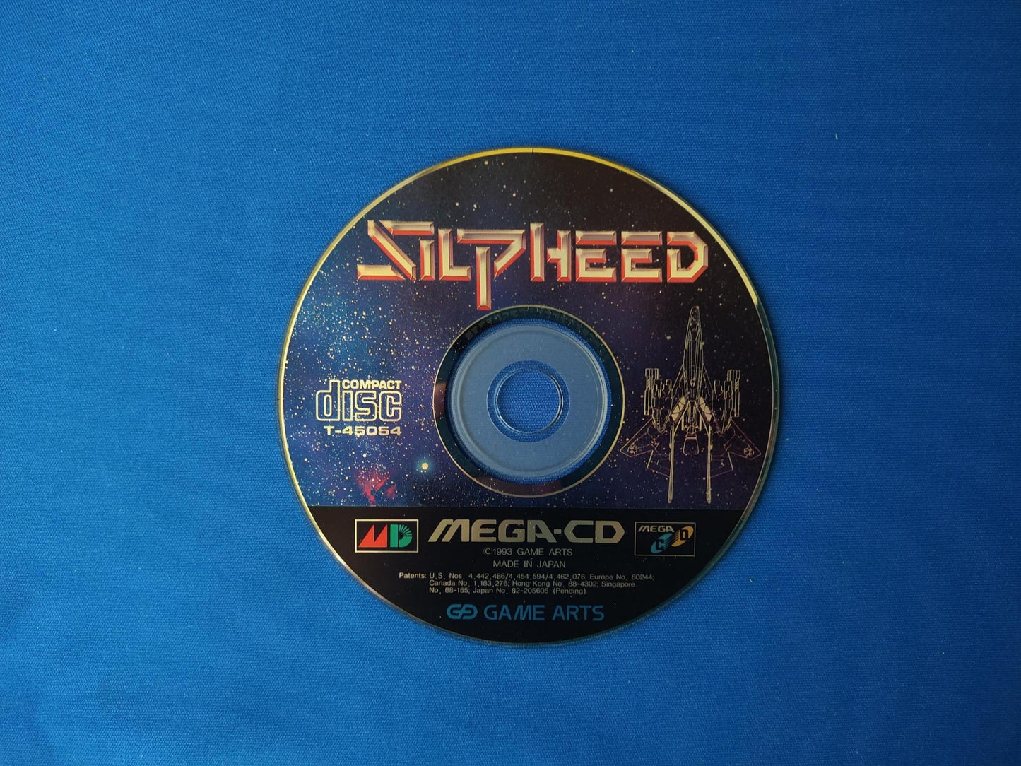 SILPHEED MEGA CD shooter game Disk, Manual, Box set, Working -f0524-
