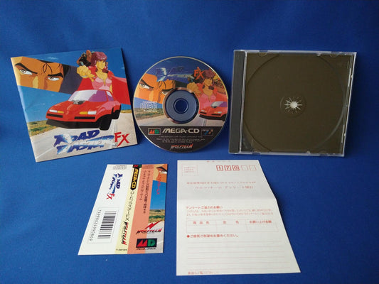 ROAD BLASTER FX MEGA CD shooter game Disk, Manual, Box set, Working -f0524-