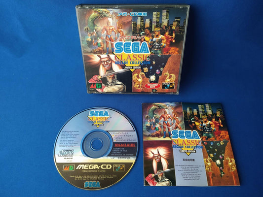 SEGA CLASSIC Arcade Collection MEGA CD shooter game Disk, Manual, Box set-f0524-