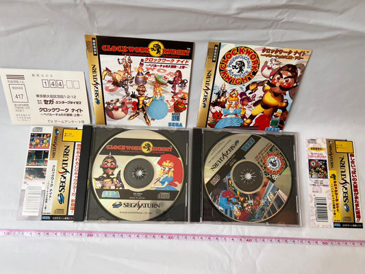CLOCK WORK KNIGHT Vol.1, 2 SEGA Saturn Games, w/Spine Card, Manual, Case-f1006-