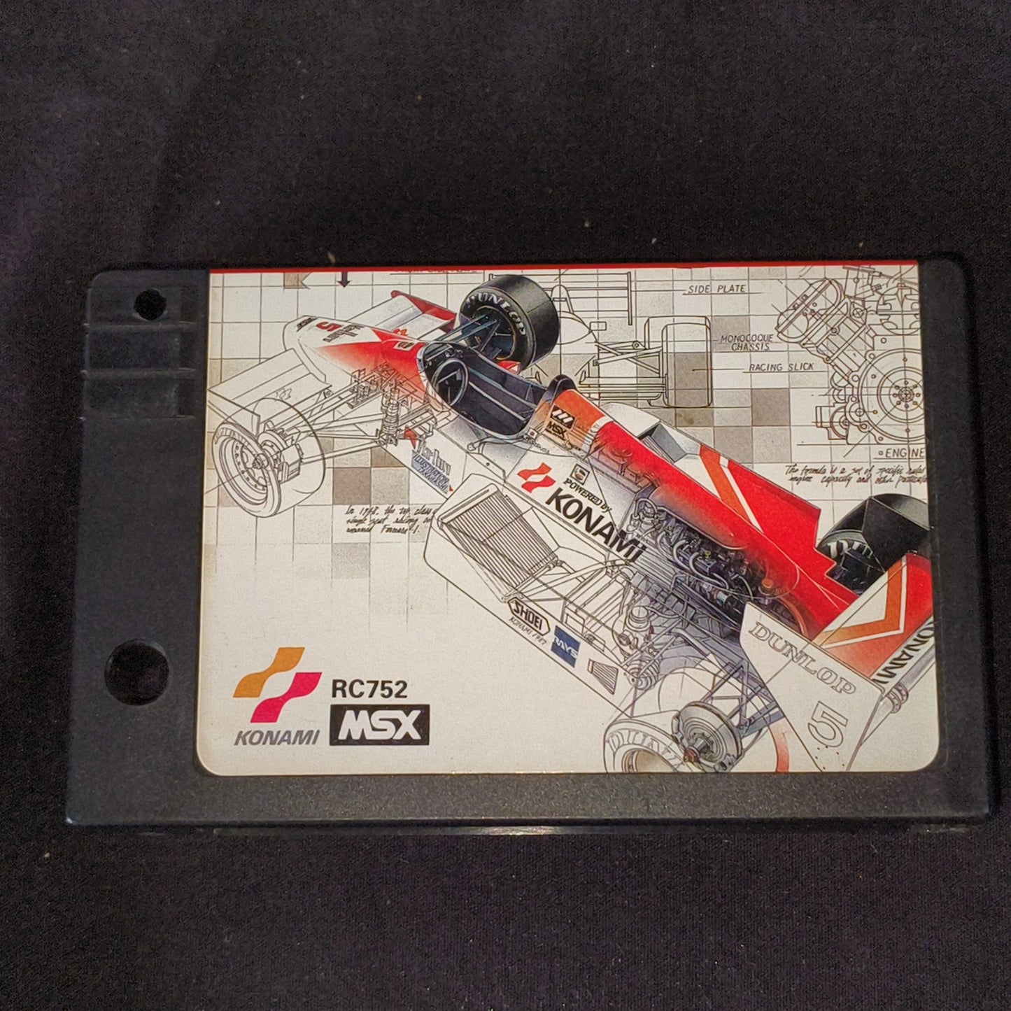 F-1 SPIRIT MSX MSX2 Game Cartridge only, Working, Japan