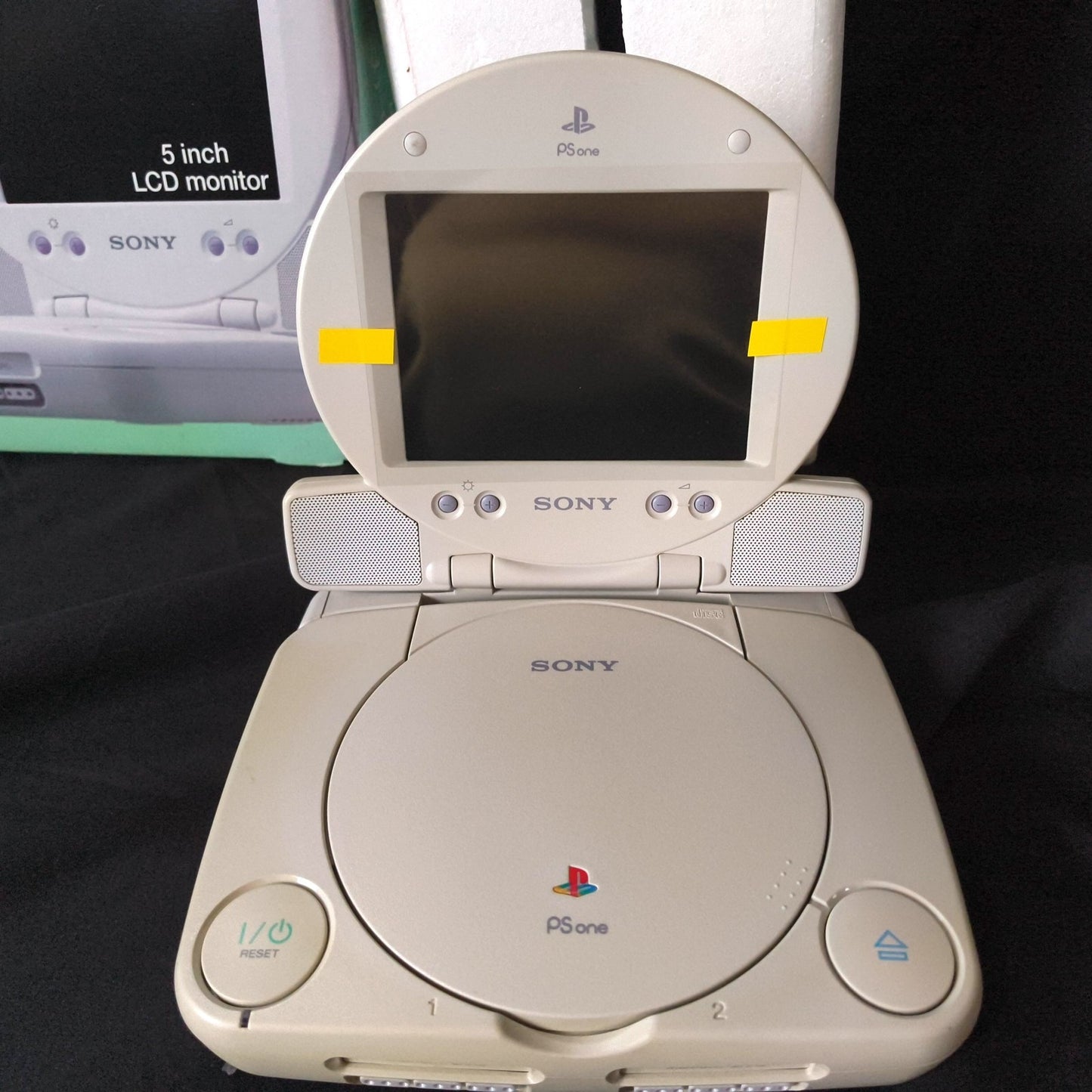 Sony PlayStation PS one Console, LCD monitor, PSU, Controller, Box set, NTSC-J