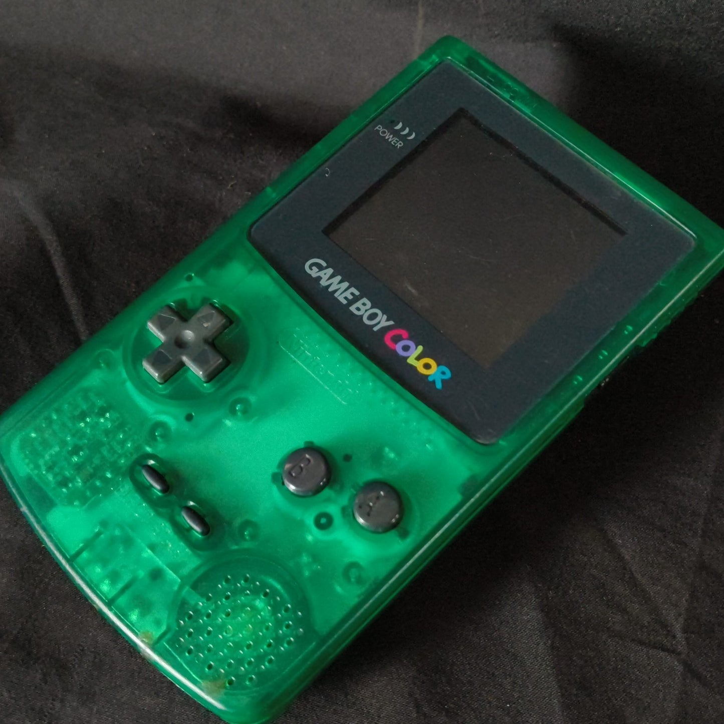 Nintendo Gameboy Color Toys R Us Limited edition Greeh console and Game, Working