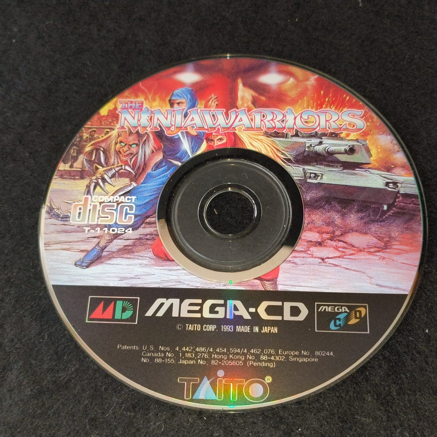THE NINJA WARRIORS MEGA CD shooter game Disk, Manual, Box set, Working, Japan