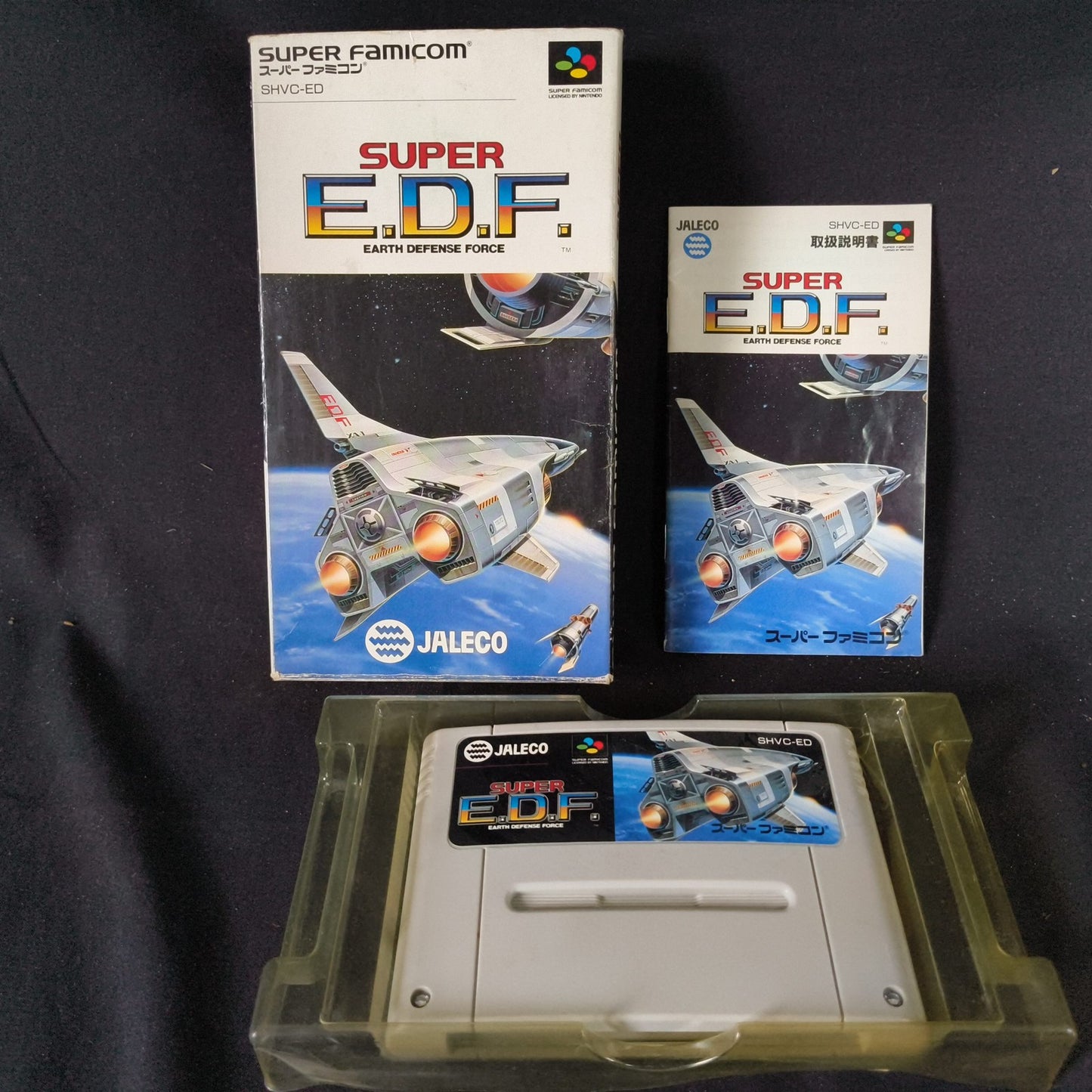 Super E.D.F. Earth Defense Force Nintendo Super Famicom Cart set, Working, Japan
