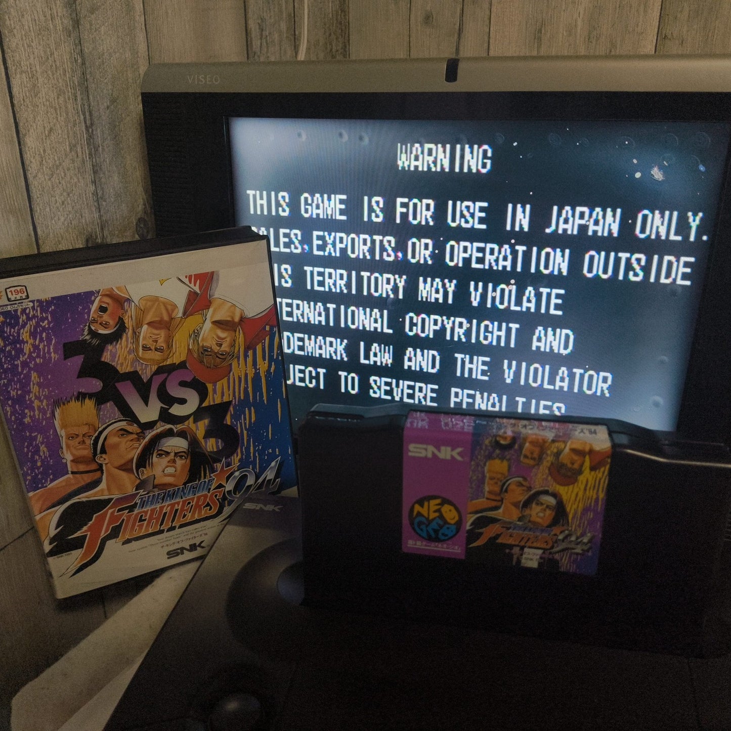 KOF 94 THE KING OF FIGHTERS 95 SNK NEO GEO AES Cartridge and Box, Working, Japan