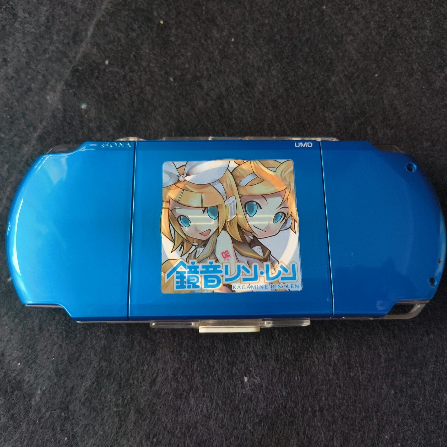 Sony PSP 3000 Vibrant Blue Console Anime Goods Bundle Tested Loud UMD Drive Slow