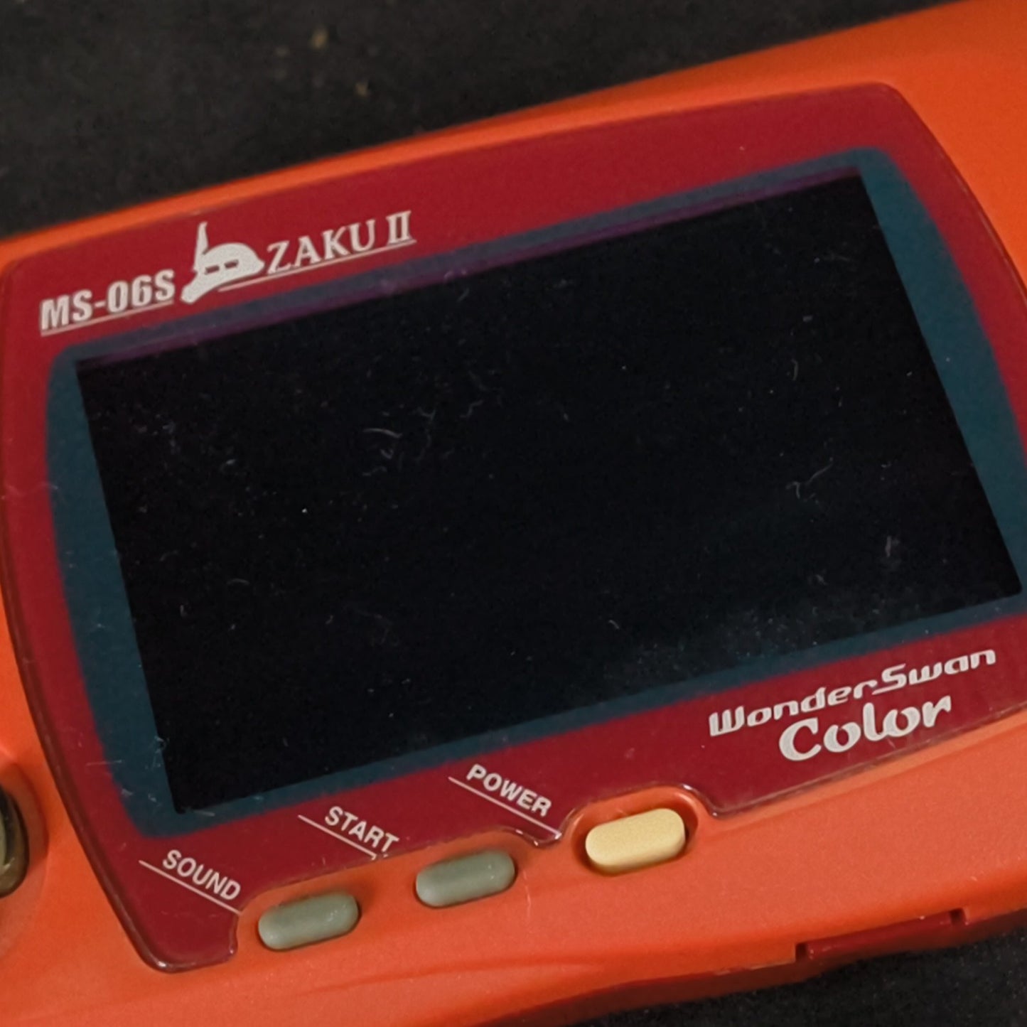 Defective, WONDERSWAN Color Console GUNDAM CHAR's ZAKU II Red Ver., Working.