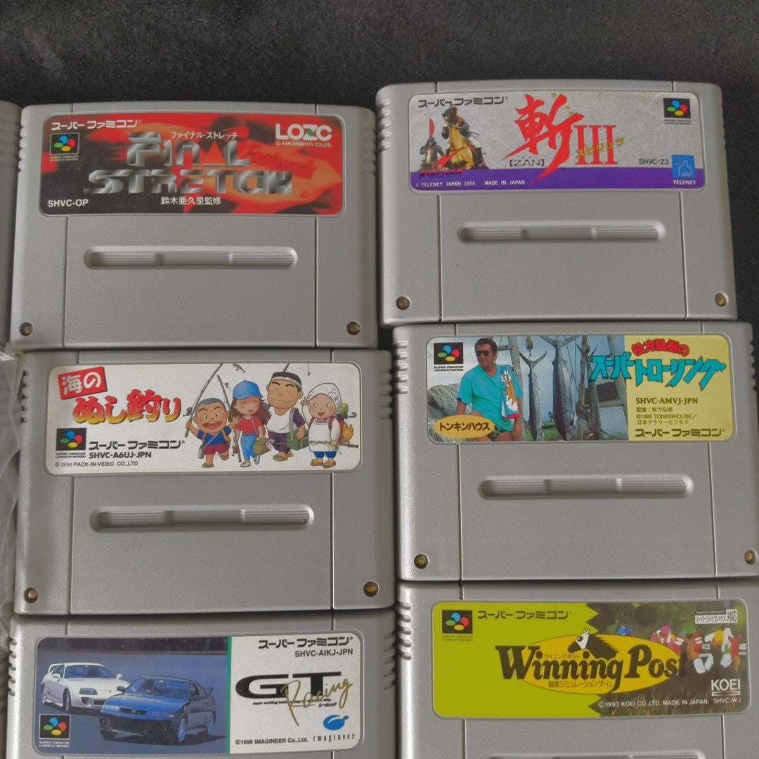 Bulksale lots of 16 Nintendo Super Famicom SFC SNES Game Cartridges set , Japan