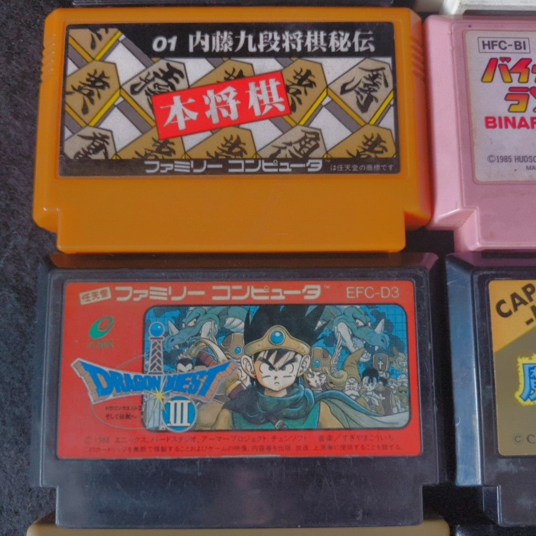 Wholesale lots of 15 Nintendo Famicom FC NES Game Cartridges set, Japan, AS-IS