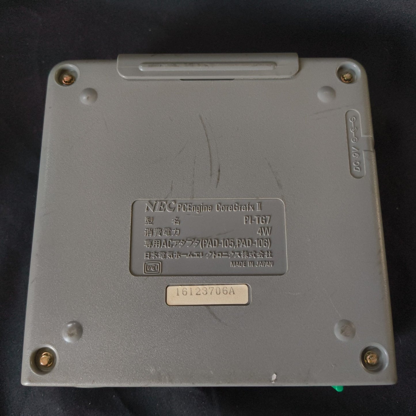 NEC PC Engine CoreGrafx II Console Only Powers On Gray Screen Junk For Parts