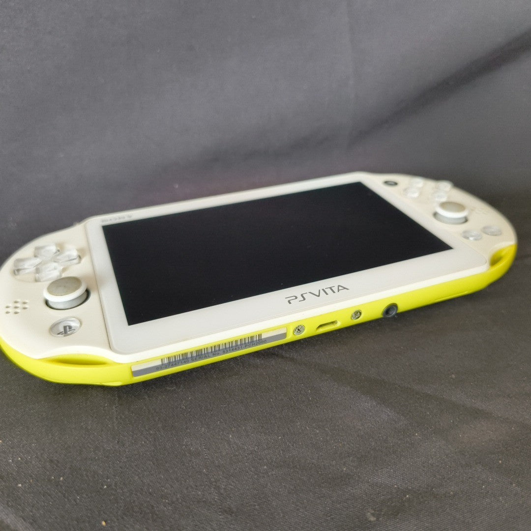 Sony PlayStation Vita PCH-2000 Lime Green White 8GB Memory Card Bundle - Drift