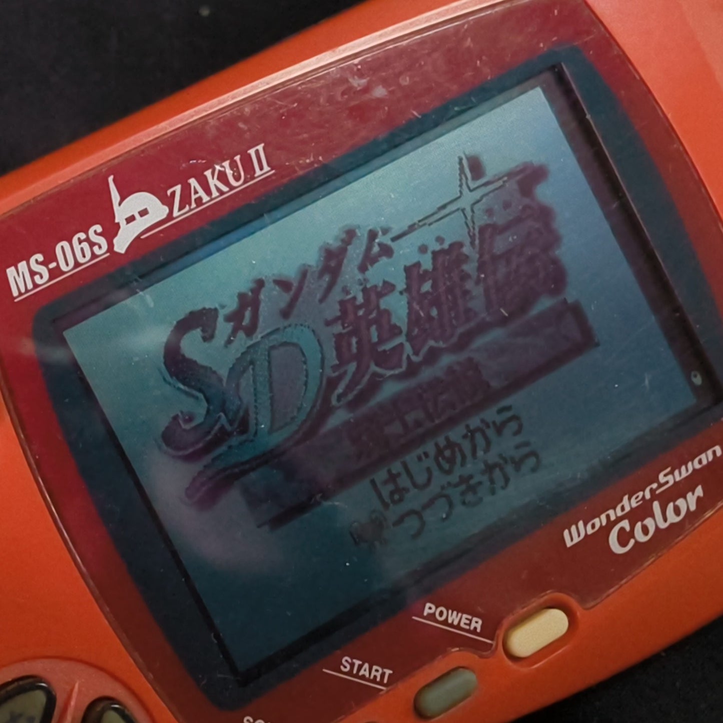 Defective, WONDERSWAN Color Console GUNDAM CHAR's ZAKU II Red Ver., Working.