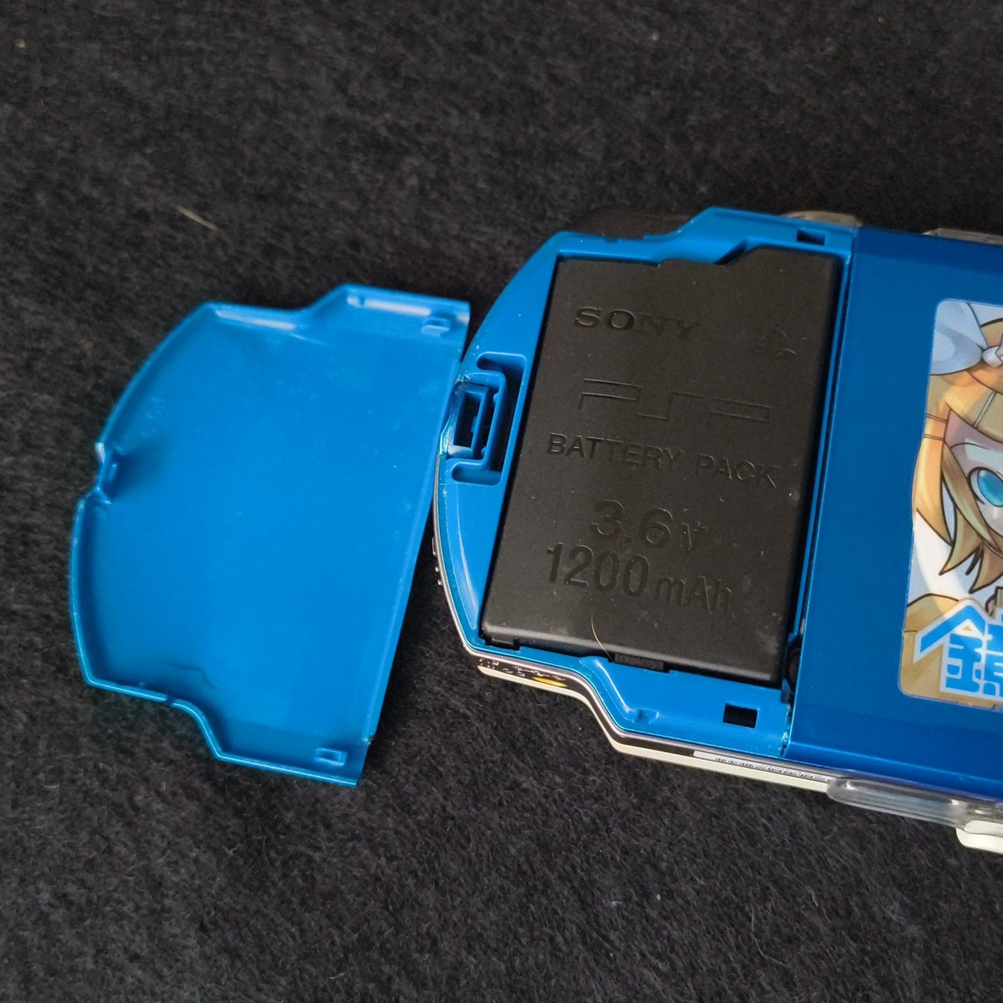 Sony PSP 3000 Vibrant Blue Console Anime Goods Bundle Tested Loud UMD Drive Slow