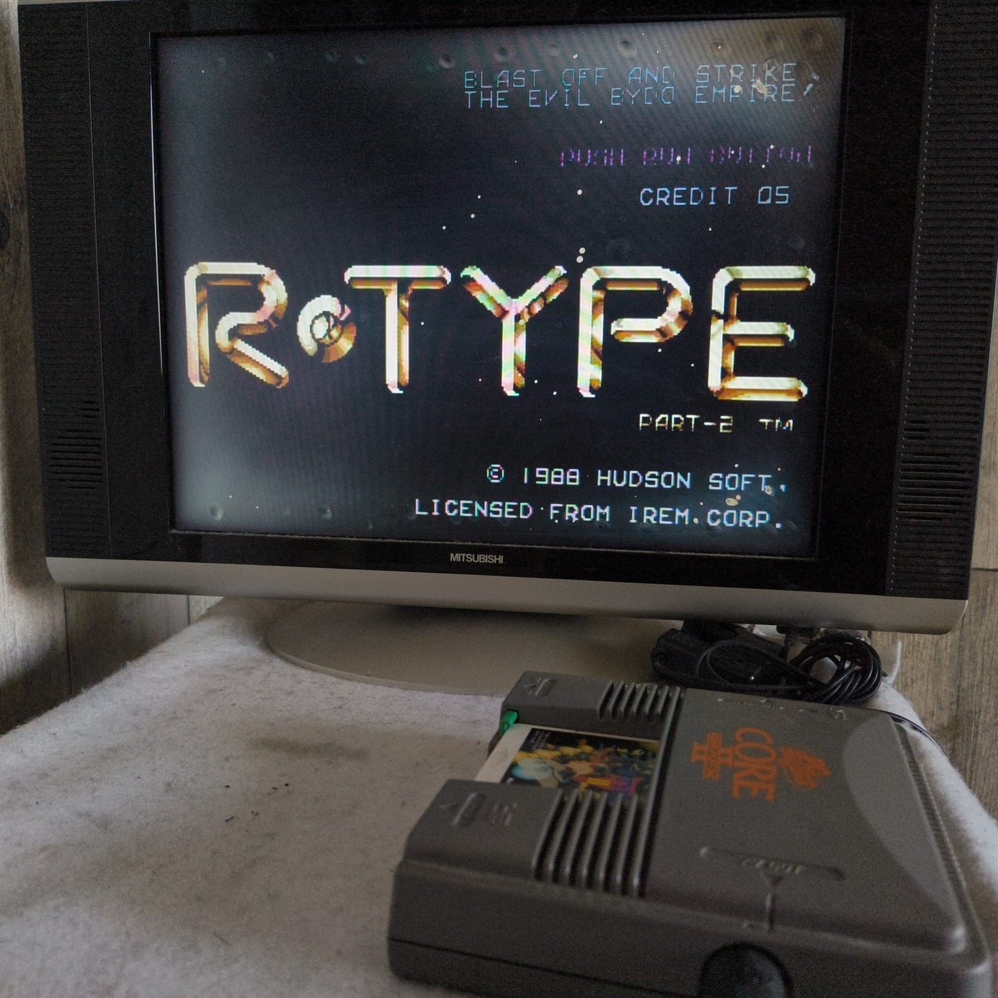 R-TYPE Part 1 and 2 NEC PC Engine TurboGrafx-16 PCE game, Hu-cards only, Working
