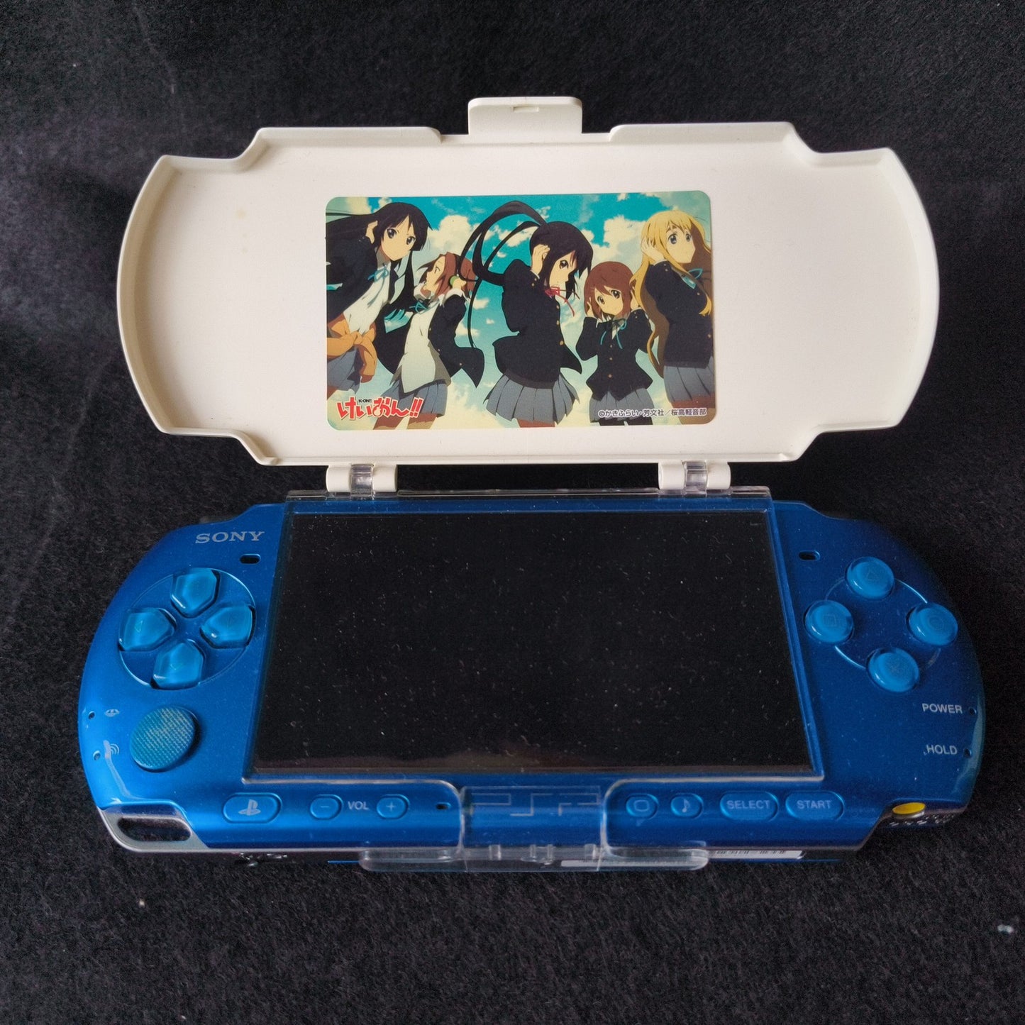 Sony PSP 3000 Vibrant Blue Console Anime Goods Bundle Tested Loud UMD Drive Slow