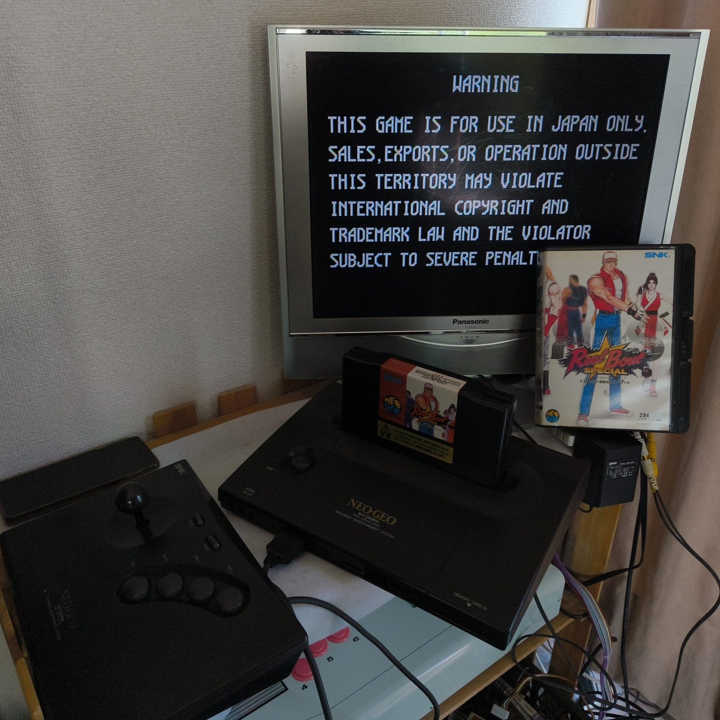 SNK NEOGEO AES ROM cartridge system Console NEO-0, w/PSU, Pad, Box set, Japan