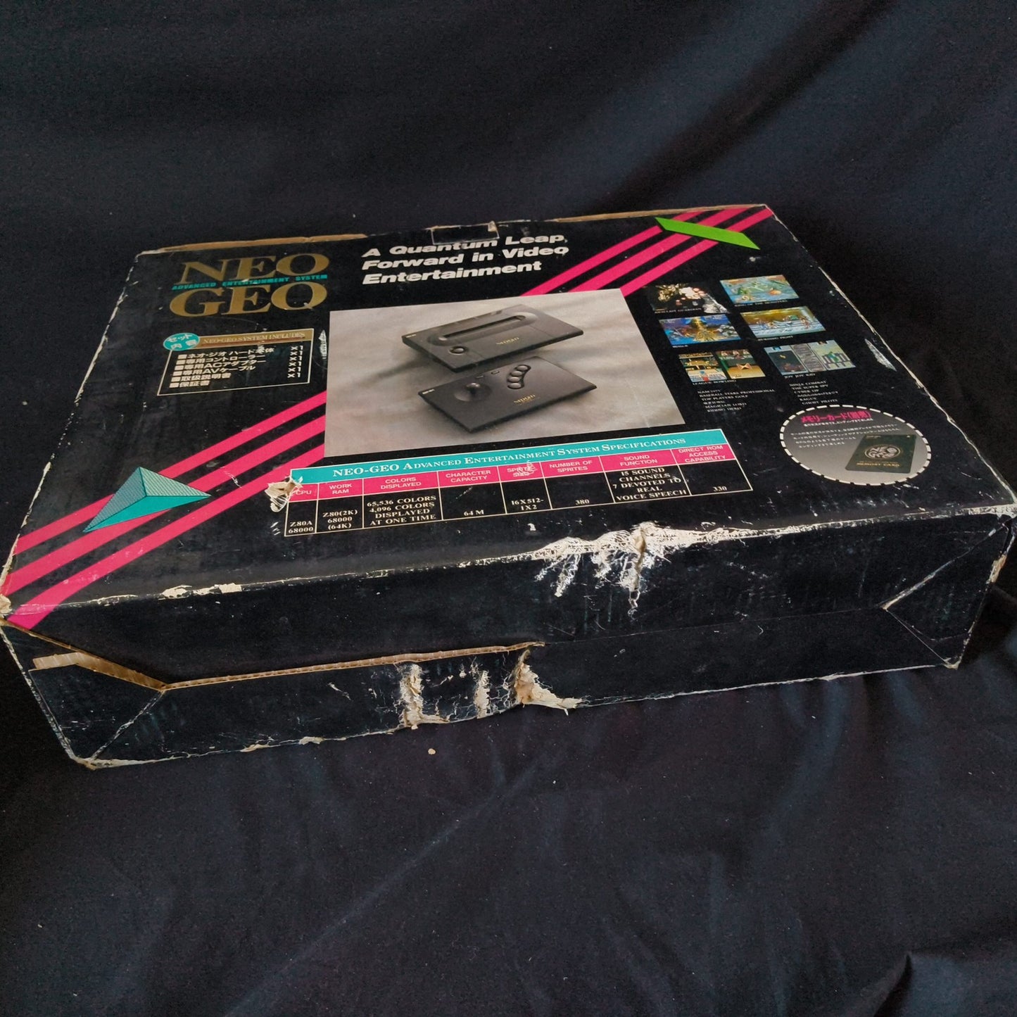 SNK NEOGEO AES ROM cartridge system Console NEO-0, w/PSU, Pad, Box set, Japan