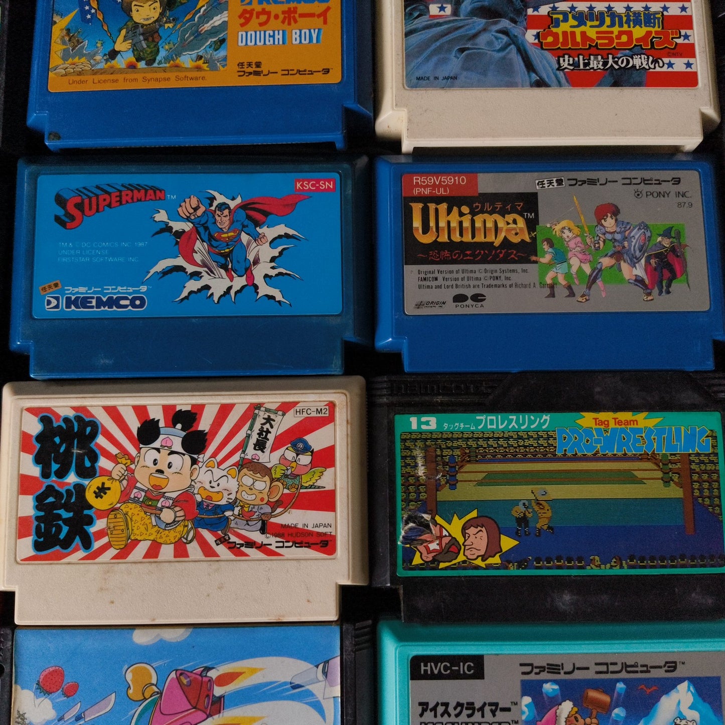 Wholesale lots of 28 Nintendo Famicom FC NES Game Cartridges set, Japan, AS-IS
